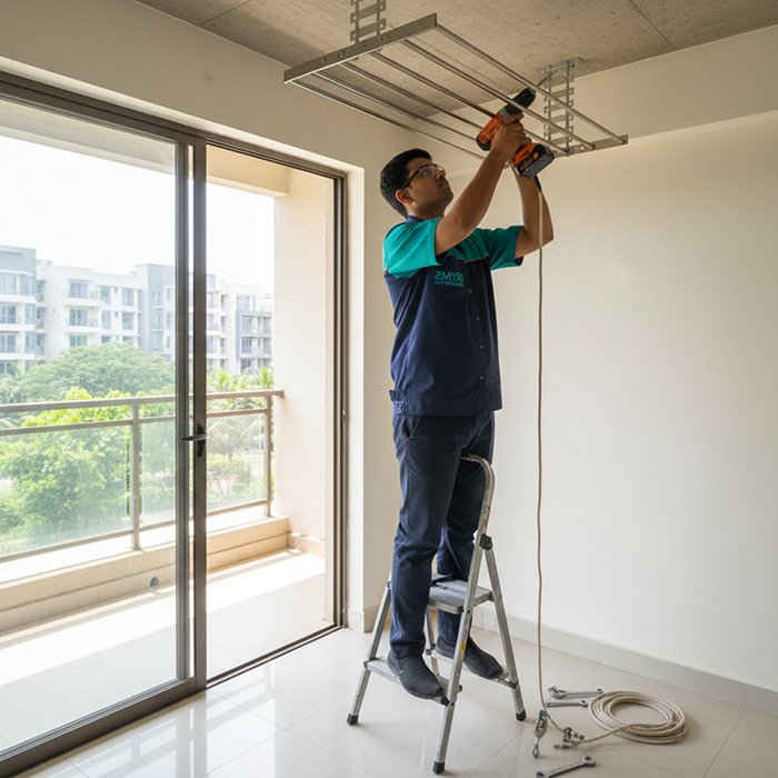 Ceiling Cloth Hangers Installation